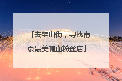 去望山街，寻找南京最美鸭血粉丝店