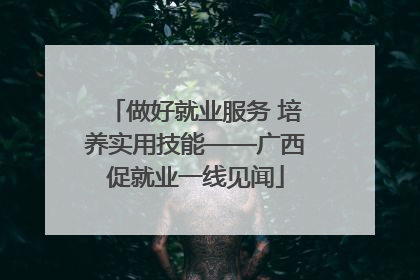做好就业服务 培养实用技能——广西促就业一线见闻