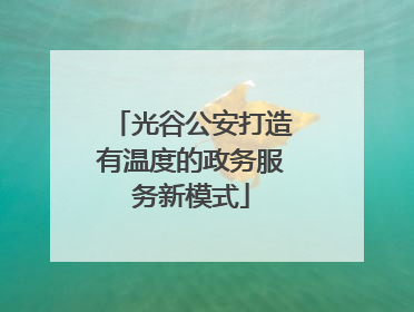 光谷公安打造有温度的政务服务新模式