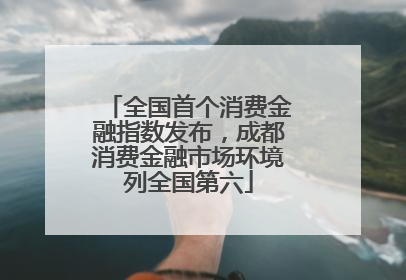 全国首个消费金融指数发布，成都消费金融市场环境列全国第六
