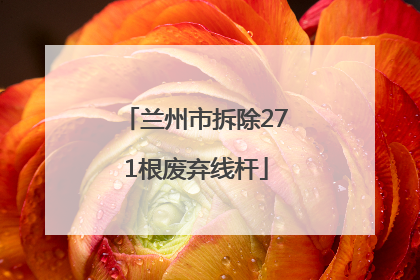 兰州市拆除271根废弃线杆