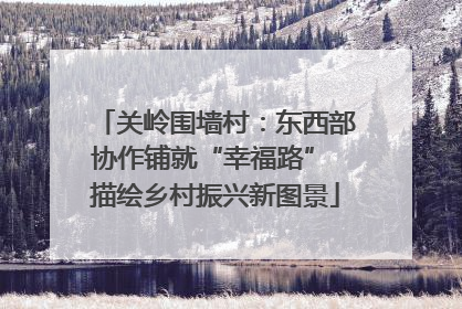 关岭围墙村：东西部协作铺就“幸福路” 描绘乡村振兴新图景