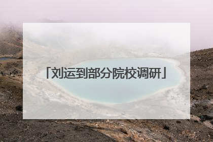 刘运到部分院校调研