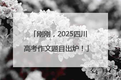 刚刚，2025四川高考作文题目出炉！