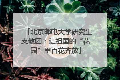北京邮电大学研究生支教团：让祖国的“花园”里百花齐放