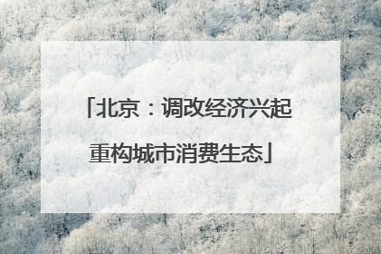 北京：调改经济兴起 重构城市消费生态