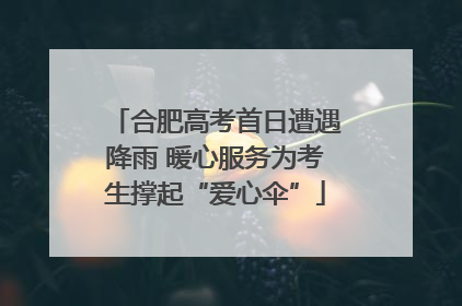 合肥高考首日遭遇降雨 暖心服务为考生撑起“爱心伞”