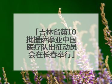 吉林省第10批援萨摩亚中国医疗队出征动员会在长春举行