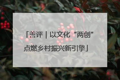 善评｜以文化“两创”点燃乡村振兴新引擎