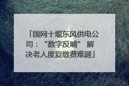 国网十堰东风供电公司：“数字反哺” 解决老人度夏缴费难题