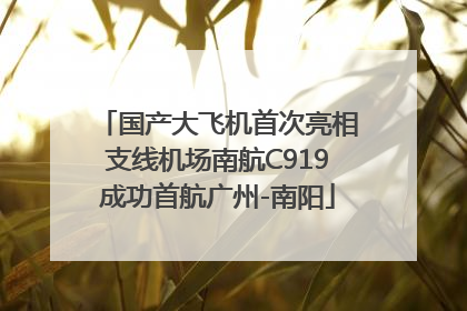 国产大飞机首次亮相支线机场南航C919成功首航广州-南阳