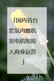 国内首台套氢内燃机发电机组投入商业运营