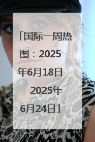 国际一周热图：2025年6月18日－2025年6月24日