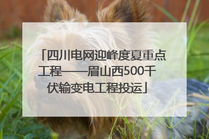 四川电网迎峰度夏重点工程——眉山西500千伏输变电工程投运