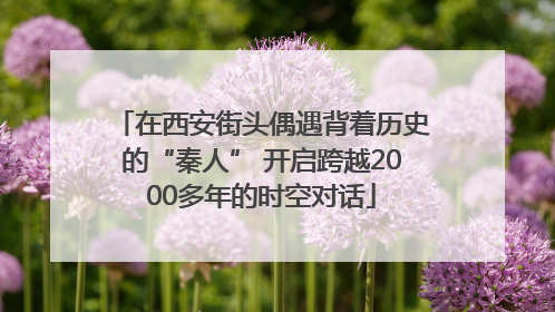 在西安街头偶遇背着历史的“秦人” 开启跨越2000多年的时空对话