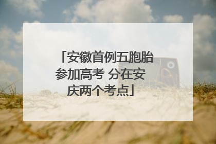安徽首例五胞胎参加高考 分在安庆两个考点
