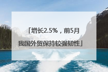 增长2.5%，前5月我国外贸保持较强韧性