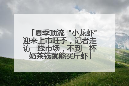 夏季顶流“小龙虾”迎来上市旺季，记者走访一线市场，不到一杯奶茶钱就能买斤虾