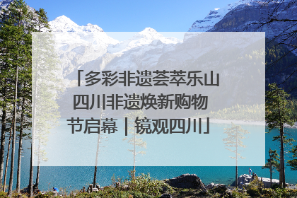 多彩非遗荟萃乐山 四川非遗焕新购物节启幕｜镜观四川