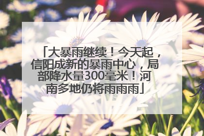 大暴雨继续！今天起，信阳成新的暴雨中心，局部降水量300毫米！河南多地仍将雨雨雨