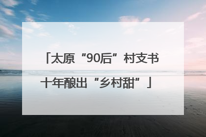 太原“90后”村支书十年酿出“乡村甜”