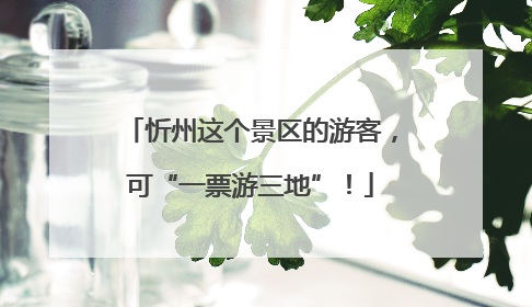 忻州这个景区的游客，可“一票游三地”！