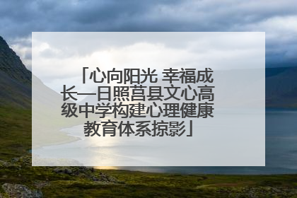 心向阳光 幸福成长—日照莒县文心高级中学构建心理健康教育体系掠影