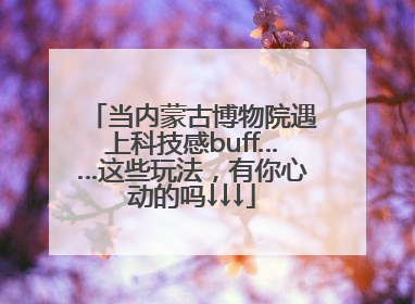 当内蒙古博物院遇上科技感buff……这些玩法，有你心动的吗↓↓↓