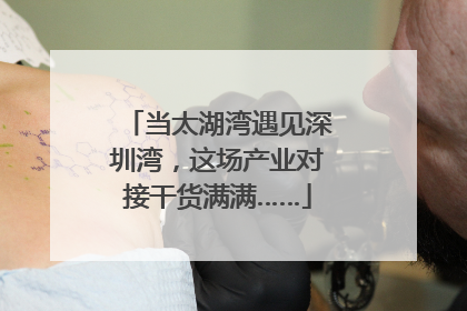 当太湖湾遇见深圳湾，这场产业对接干货满满……
