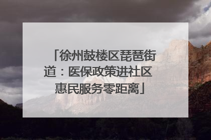 徐州鼓楼区琵琶街道：医保政策进社区 惠民服务零距离