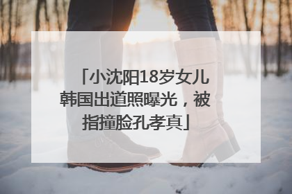 小沈阳18岁女儿韩国出道照曝光，被指撞脸孔孝真