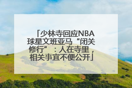 少林寺回应NBA球星文班亚马“闭关修行”：人在寺里，相关事宜不便公开