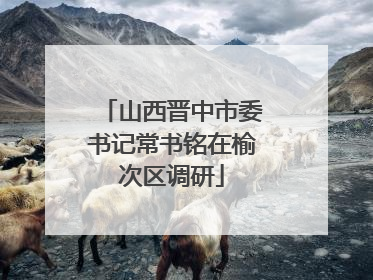 山西晋中市委书记常书铭在榆次区调研
