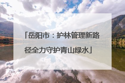 岳阳市：护林管理新路径全力守护青山绿水