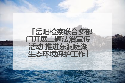 岳阳检察联合多部门开展主题法治宣传活动 推进东洞庭湖生态环境保护工作