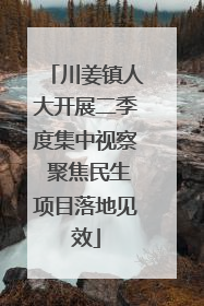 川姜镇人大开展二季度集中视察 聚焦民生项目落地见效
