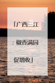 广西三江：椒香满园促增收