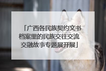 广西各民族契约文书档案里的民族交往交流交融故事专题展开展