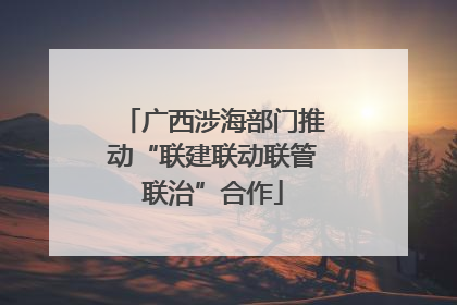 广西涉海部门推动“联建联动联管联治”合作
