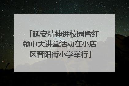 延安精神进校园暨红领巾大讲堂活动在小店区晋阳街小学举行