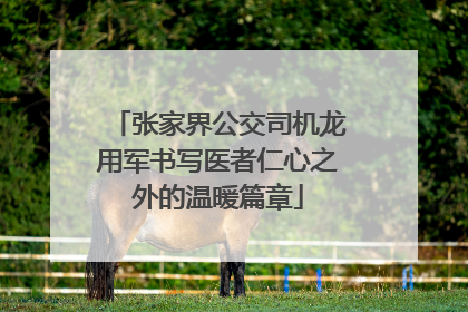 张家界公交司机龙用军书写医者仁心之外的温暖篇章