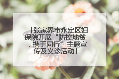 张家界市永定区妇保院开展“防控地贫，携手同行”主题宣传及义诊活动