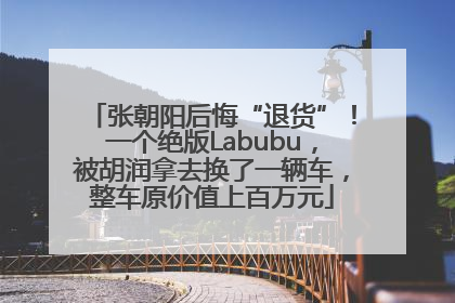 张朝阳后悔“退货”！一个绝版Labubu，被胡润拿去换了一辆车，整车原价值上百万元