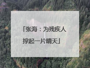 张海：为残疾人撑起一片晴天