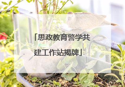 思政教育警学共建工作站揭牌