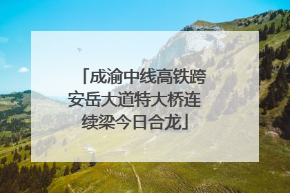 成渝中线高铁跨安岳大道特大桥连续梁今日合龙