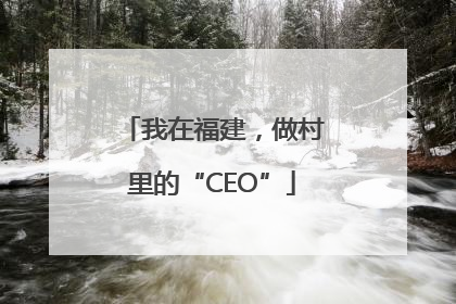 我在福建,做村里的“CEO”