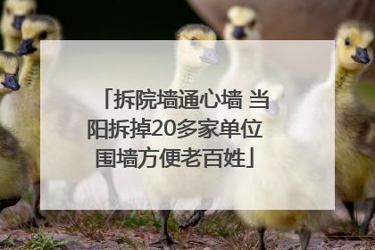 拆院墙通心墙 当阳拆掉20多家单位围墙方便老百姓