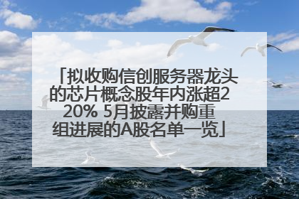 拟收购信创服务器龙头的芯片概念股年内涨超220% 5月披露并购重组进展的A股名单一览