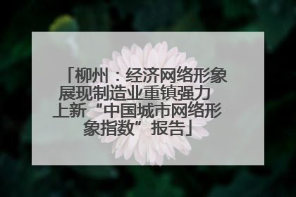 柳州：经济网络形象展现制造业重镇强力 上新“中国城市网络形象指数”报告